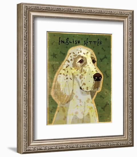 English Setter-John W^ Golden-Framed Art Print