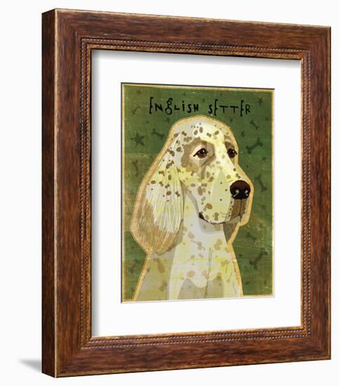 English Setter-John W^ Golden-Framed Art Print