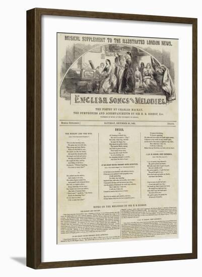 English Songs and Melodies-null-Framed Giclee Print