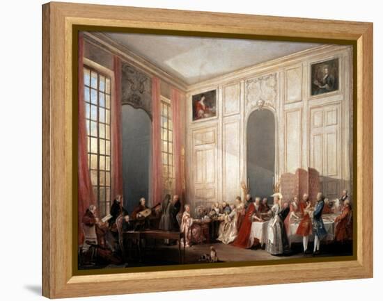 English Tea Party with the Prince of Conti at the Temple, 1766-Michel Barthelemy Ollivier-Framed Premier Image Canvas