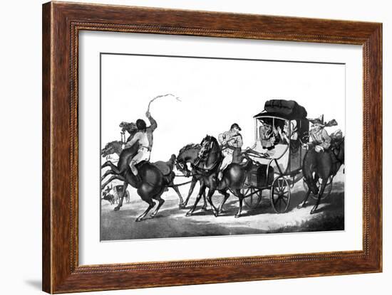 English Travelling, or the First Stage from Dover, 1785-Thomas Rowlandson-Framed Giclee Print