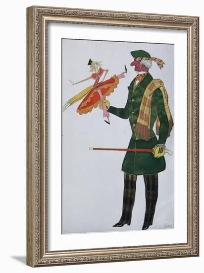 Englishman. Costume Design for the Ballet the Magic Toy Shop by G. Rossini, 1919-Léon Bakst-Framed Giclee Print