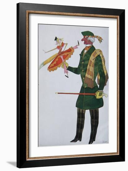 Englishman. Costume Design for the Ballet the Magic Toy Shop by G. Rossini, 1919-Léon Bakst-Framed Giclee Print