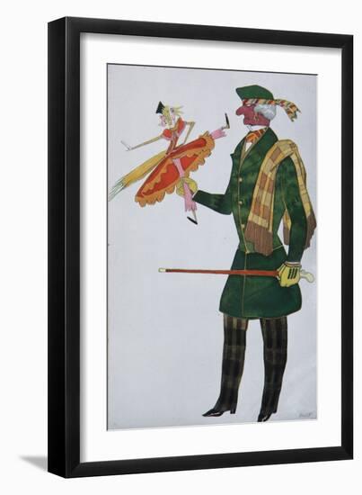 Englishman. Costume Design for the Ballet the Magic Toy Shop by G. Rossini, 1919-Léon Bakst-Framed Giclee Print