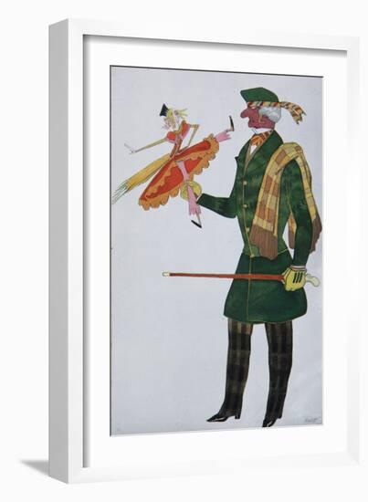 Englishman. Costume Design for the Ballet the Magic Toy Shop by G. Rossini, 1919-Léon Bakst-Framed Giclee Print