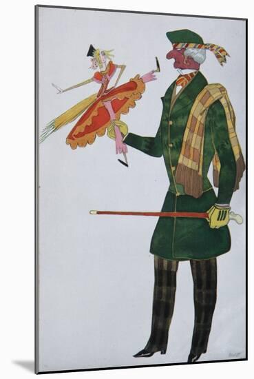 Englishman. Costume Design for the Ballet the Magic Toy Shop by G. Rossini, 1919-Léon Bakst-Mounted Giclee Print