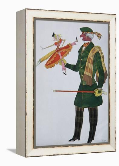 Englishman. Costume Design for the Ballet the Magic Toy Shop by G. Rossini, 1919-Léon Bakst-Framed Premier Image Canvas