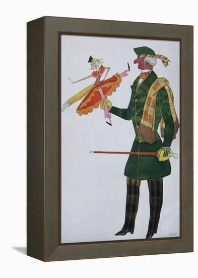 Englishman. Costume Design for the Ballet the Magic Toy Shop by G. Rossini, 1919-Léon Bakst-Framed Premier Image Canvas