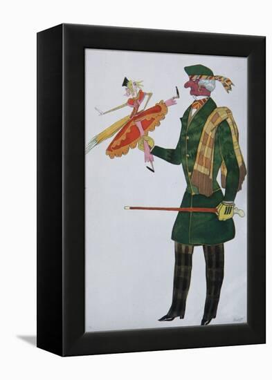 Englishman. Costume Design for the Ballet the Magic Toy Shop by G. Rossini, 1919-Léon Bakst-Framed Premier Image Canvas