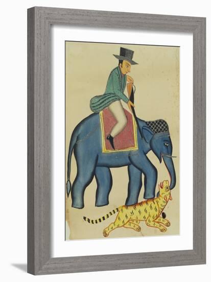 Englishman on an Elephant, India-null-Framed Giclee Print