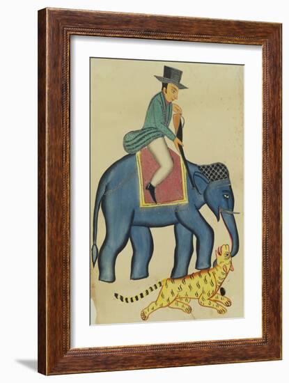 Englishman on an Elephant, India-null-Framed Giclee Print