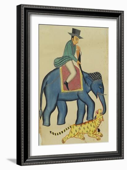 Englishman on an Elephant, India-null-Framed Giclee Print