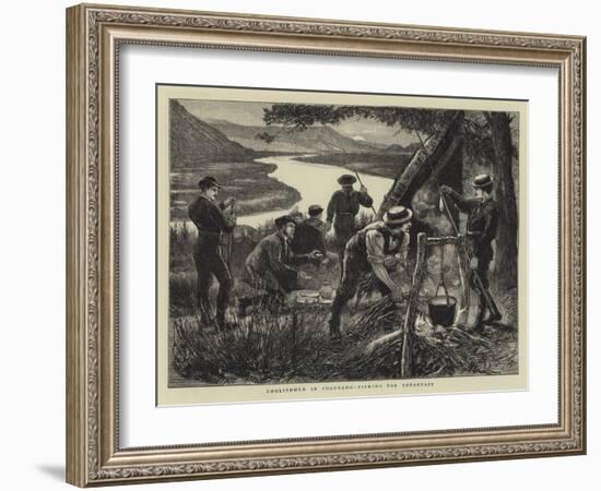 Englishmen in Colorado, Fishing for Breakfast-Francis S. Walker-Framed Giclee Print