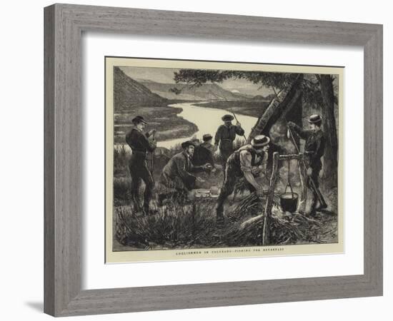 Englishmen in Colorado, Fishing for Breakfast-Francis S. Walker-Framed Giclee Print