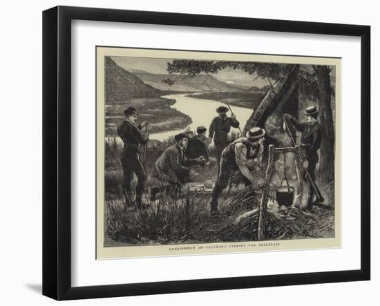 Englishmen in Colorado, Fishing for Breakfast-Francis S. Walker-Framed Giclee Print