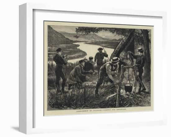 Englishmen in Colorado, Fishing for Breakfast-Francis S. Walker-Framed Giclee Print