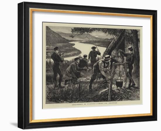 Englishmen in Colorado, Fishing for Breakfast-Francis S. Walker-Framed Giclee Print