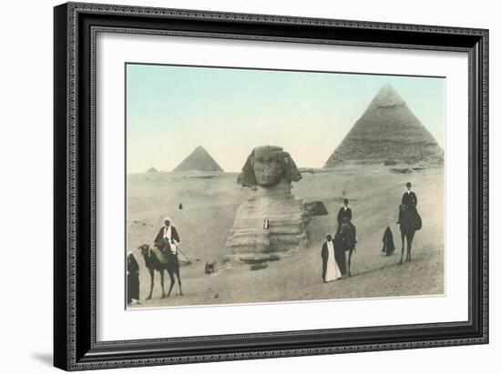 Englishmen Visiting Pyramids-null-Framed Art Print