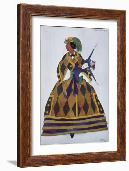 Englishwoman. Costume Design for the Ballet the Magic Toy Shop by G. Rossini, 1919-Léon Bakst-Framed Giclee Print