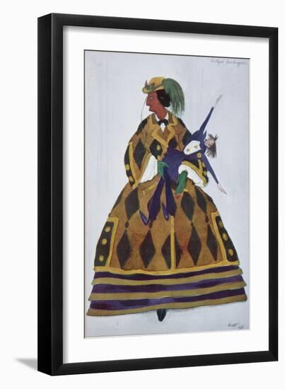 Englishwoman. Costume Design for the Ballet the Magic Toy Shop by G. Rossini, 1919-Léon Bakst-Framed Giclee Print