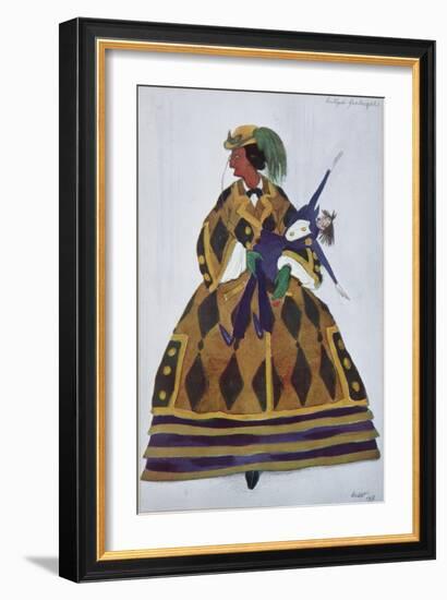 Englishwoman. Costume Design for the Ballet the Magic Toy Shop by G. Rossini, 1919-Léon Bakst-Framed Giclee Print
