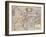 Engraved, Hand Colored Map of Holland, 1595-Gerardus Mercator-Framed Giclee Print