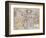 Engraved, Hand Colored Map of Holland, 1595-Gerardus Mercator-Framed Giclee Print