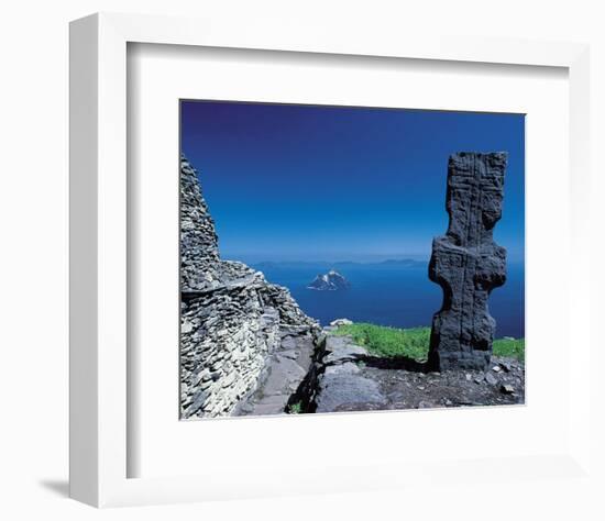 Engraved Irish Menhir-null-Framed Art Print