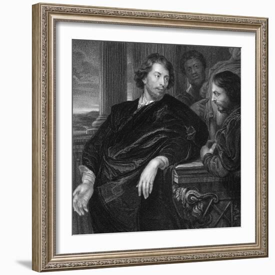 Engraved Self Portrait of Sir Peter Paul Rubens (1577 - 1640) (Engraving)-Peter Paul Rubens-Framed Giclee Print