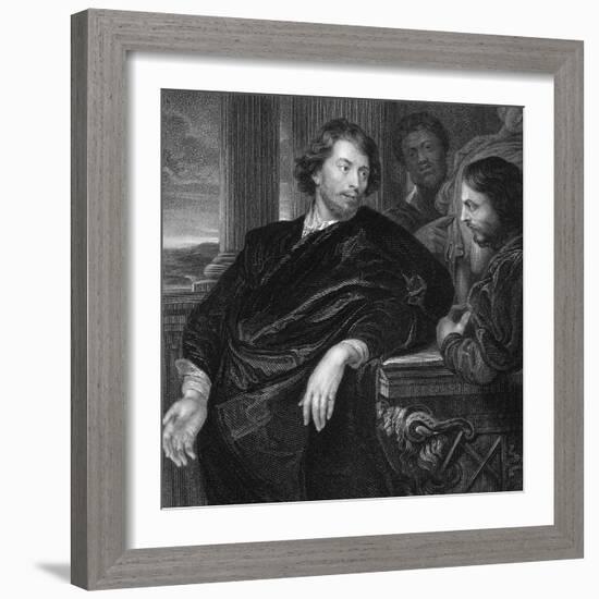 Engraved Self Portrait of Sir Peter Paul Rubens (1577 - 1640) (Engraving)-Peter Paul Rubens-Framed Giclee Print