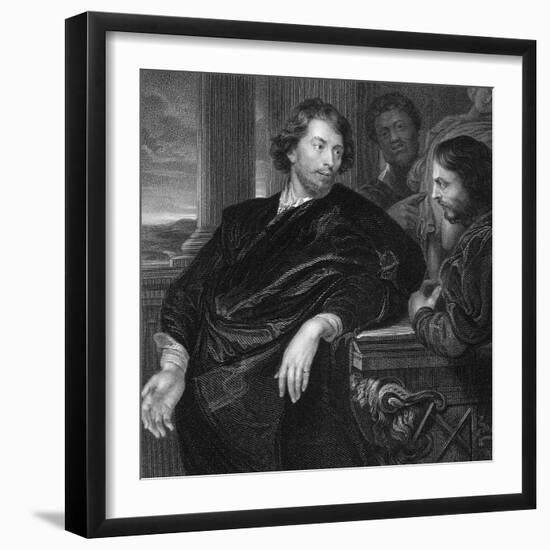 Engraved Self Portrait of Sir Peter Paul Rubens (1577 - 1640) (Engraving)-Peter Paul Rubens-Framed Giclee Print