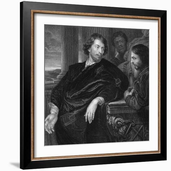 Engraved Self Portrait of Sir Peter Paul Rubens (1577 - 1640) (Engraving)-Peter Paul Rubens-Framed Giclee Print