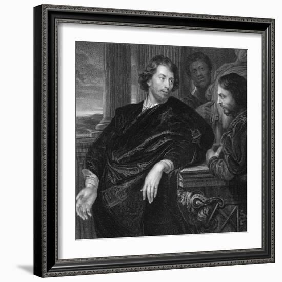 Engraved Self Portrait of Sir Peter Paul Rubens (1577 - 1640) (Engraving)-Peter Paul Rubens-Framed Giclee Print