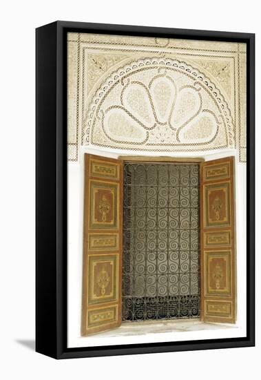 Engraved Wood Decor in Alaouite Palace of Dar Si Said-Guy Thouvenin-Framed Premier Image Canvas