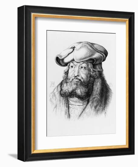 Engraving After Portrait of Frederick III-Albrecht Dürer-Framed Giclee Print