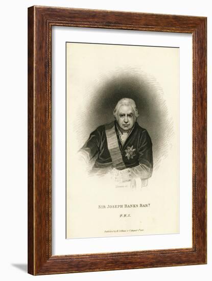 Engraving after Sir Joseph Banks, Bt-Thomas Phillips-Framed Giclee Print