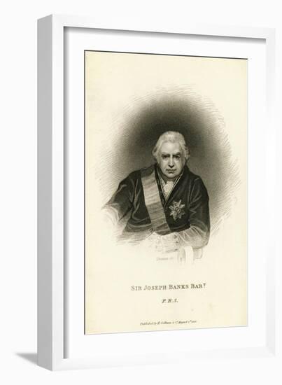 Engraving after Sir Joseph Banks, Bt-Thomas Phillips-Framed Giclee Print