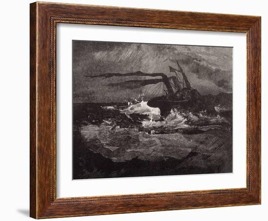 Engraving after the Drawings: Les Travailleurs De La Mer-Victor Hugo-Framed Giclee Print