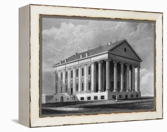 Engraving "Capitol, Richmond, Virginia"-null-Framed Premier Image Canvas