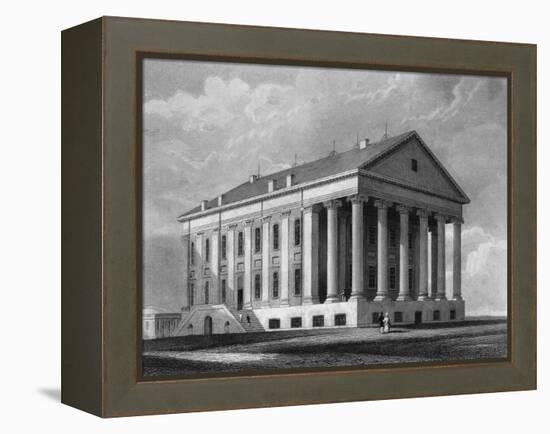 Engraving "Capitol, Richmond, Virginia"-null-Framed Premier Image Canvas