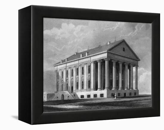 Engraving "Capitol, Richmond, Virginia"-null-Framed Premier Image Canvas