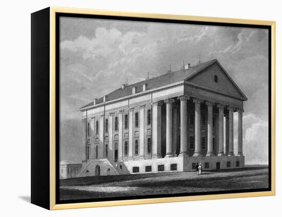 Engraving "Capitol, Richmond, Virginia"-null-Framed Premier Image Canvas