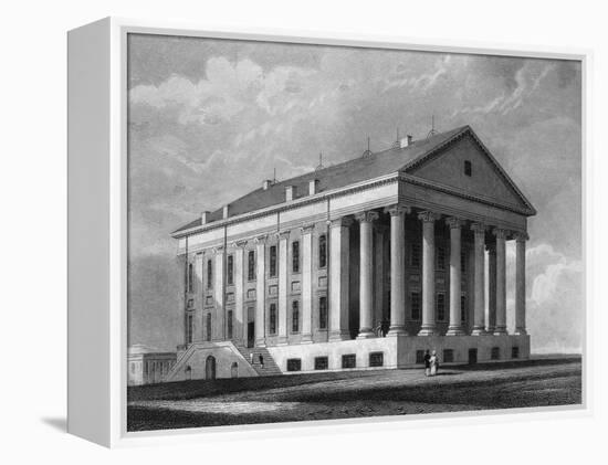 Engraving "Capitol, Richmond, Virginia"-null-Framed Premier Image Canvas