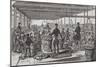 Engraving Depicting Serving of Dinner in the Oakum-Room of the Boys' Prison at Tothill Fields-null-Mounted Giclee Print