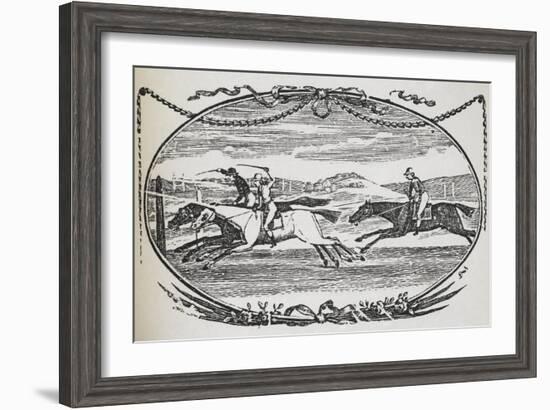 Engraving Of a Horse Race-Thomas Bewick-Framed Giclee Print