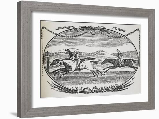 Engraving Of a Horse Race-Thomas Bewick-Framed Giclee Print