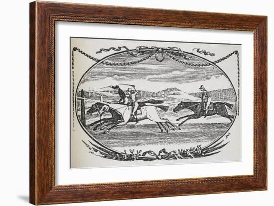 Engraving Of a Horse Race-Thomas Bewick-Framed Giclee Print