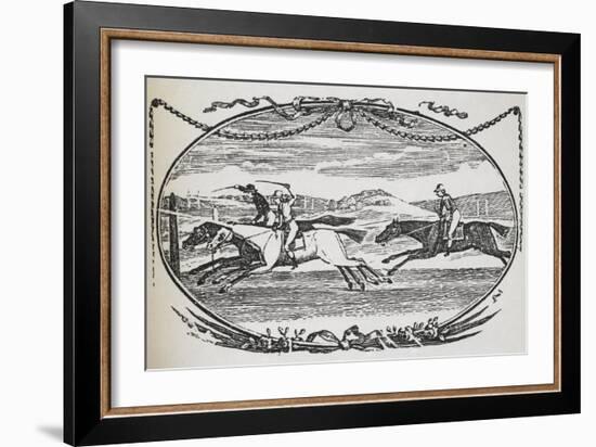 Engraving Of a Horse Race-Thomas Bewick-Framed Giclee Print