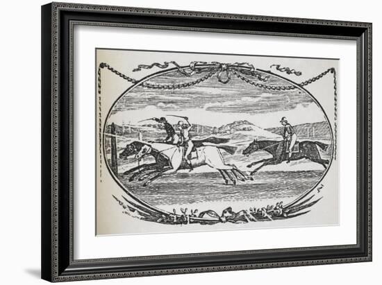 Engraving Of a Horse Race-Thomas Bewick-Framed Giclee Print