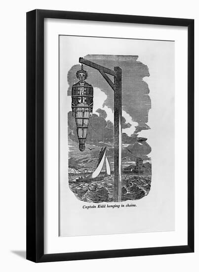 Engraving of "Captain Kidd Hanging in Chains"-null-Framed Giclee Print